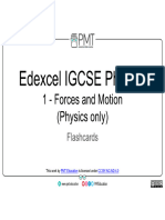 Flashcards - Topic 1 Forces and Motion (Physics Only) - Edexcel Physics IGCSE