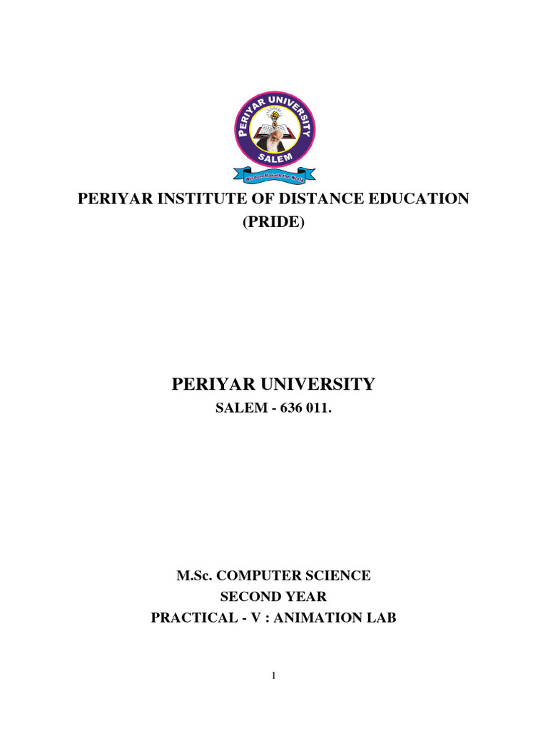 Practical - V Animation Lab | PDF | Software | Computing