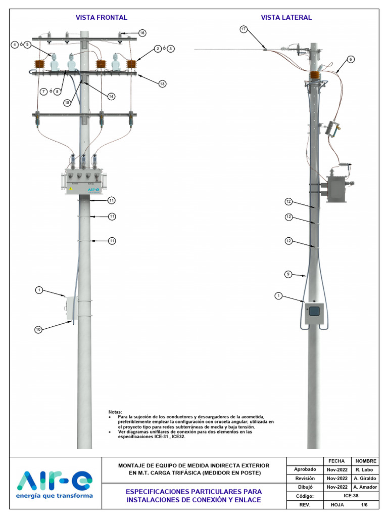 Montaje de Medidor Indirecto ICE-38 | PDF