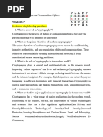 Substitution and Transposition Ciphers