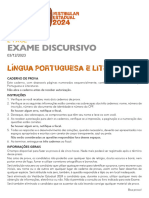 Exame Discursivo: Língua Portuguesa e Literaturas