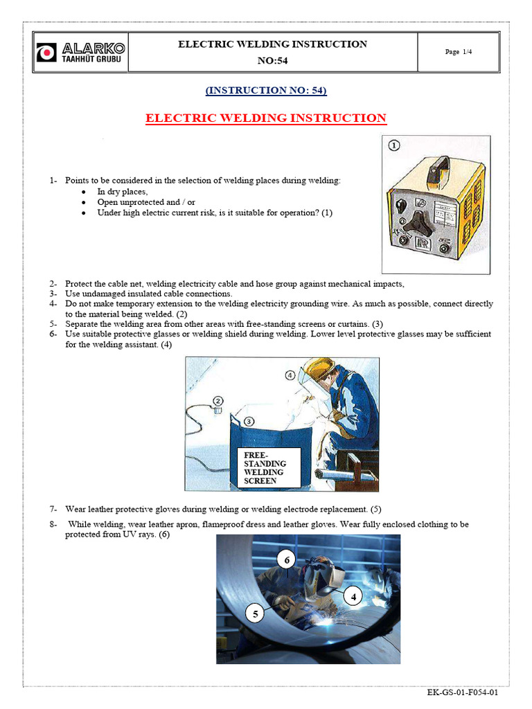 Electric Welding Instruction | PDF | Welding | Construction