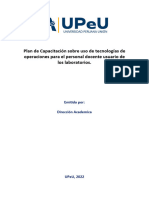 Informe N 4 - Plan de Capacitación Sobre Uso de Tecnologías de Operaciones para El Personal Docente Usuario de Los Laboratorios.