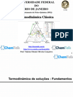 Termodinâmica de Misturas e Soluções + Parte 1 - Termodinâmica Clássica (P)