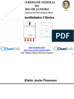 Efeito JT - Termoquímica - Termodinâmica Clássica (P)