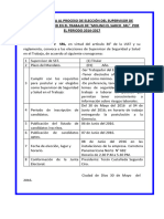 Convocatoria Al Proceso de Eleccion Del Supervisor de Seguridad y Salud en El Trabajo de Molino El Sarco