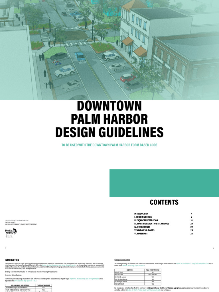 Downtown Palm Harbor Design Guidelines PDF Window Roof