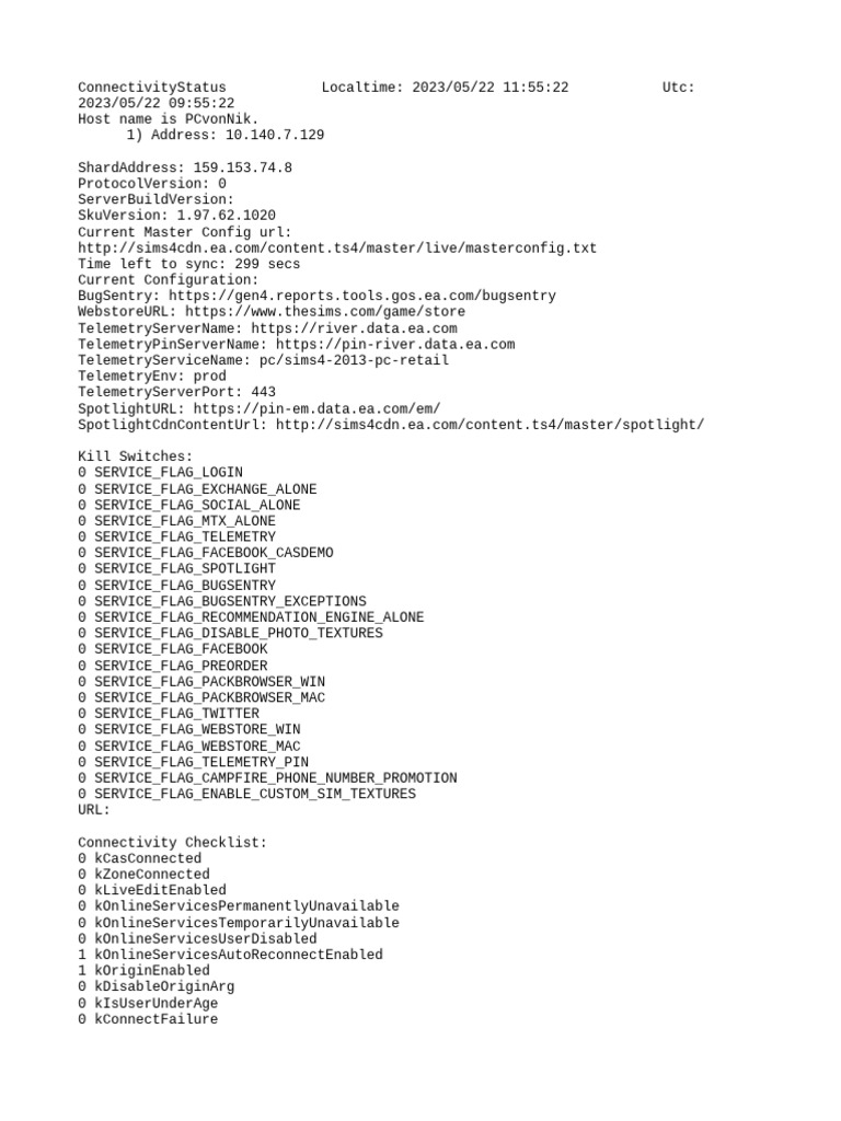 Connection Status Pdf
