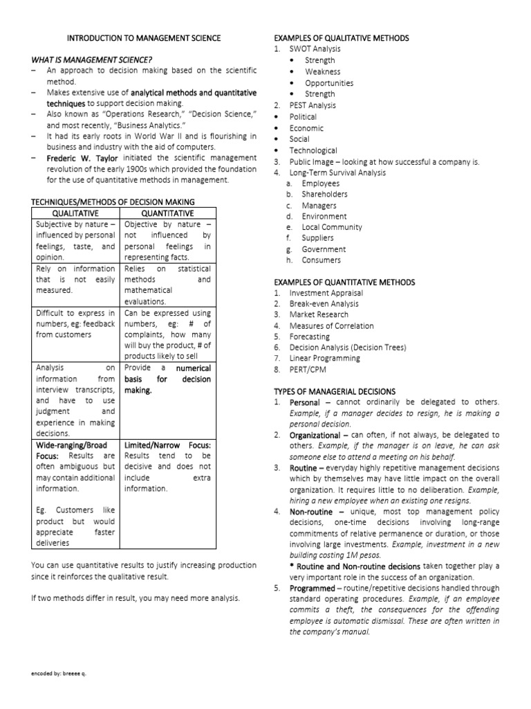 Unit 1 | PDF | Mathematical Model | Decision Making