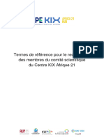 KIX Afrique 21 - TDR Comité Scientifique - KIX