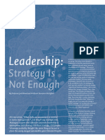 Leadership Strategy Is Not Enough