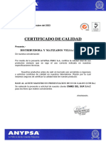 Cert de Calidad de Pintura Base