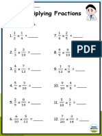 Grade 6 Multiplying Fractions Worksheet 2