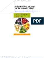 Test Bank For Nutrition Your Life Science 1st Edition Turley