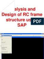 Analysis and Design of RC Frame Structure Using SAP