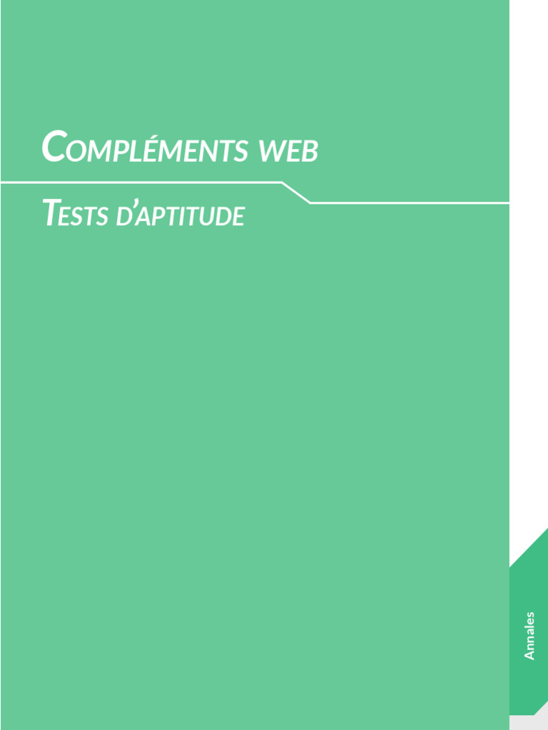 Test d'Aptitude Numérique PDF | PDF | Professionnel de la santé