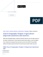 Class 8 Geography Chapter 4 Agriculture Important Questions and Answers