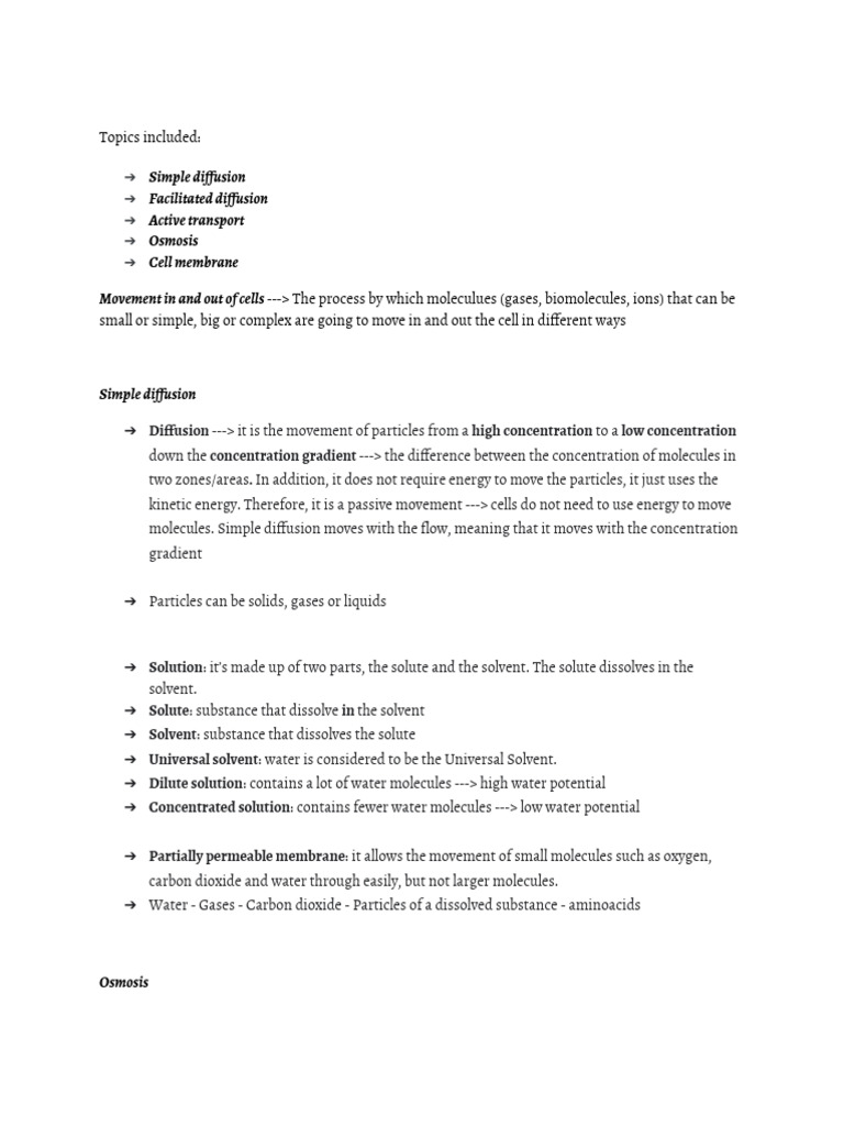 Biology Test PDF Osmosis Cell Membrane