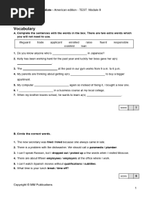 Pioneer Pre Intermediate Tests Module 9