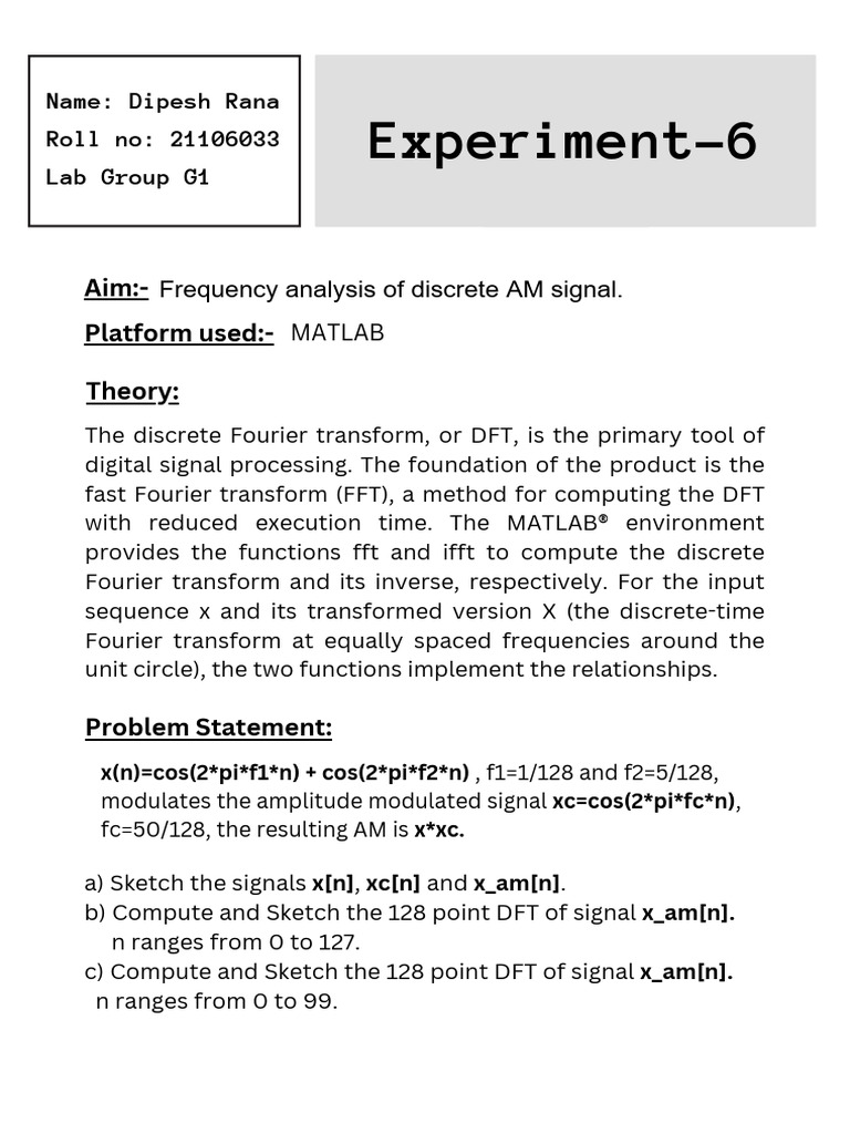 Exp 6 | PDF