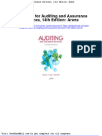 Test Bank For Auditing and Assurance Services 14th Edition Arens