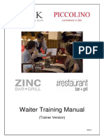 Waiter Training Manual Trainer Version Ircv1