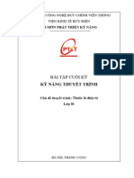 BÀI TẬP CUỐI KỲ - KỸ NĂNG THUYẾT TRÌNh