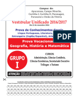 Prova Unespar 2016-2017 - Grupo 1