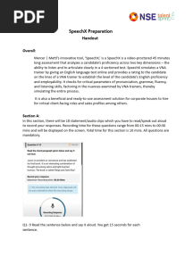 SpeechX Preparation Manual