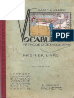 Vocabulaire Et Méthode d'Orthographe, Premier Livre (Vers 1925)