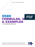 Formulae Sheet 2022 Updated and Rearranged