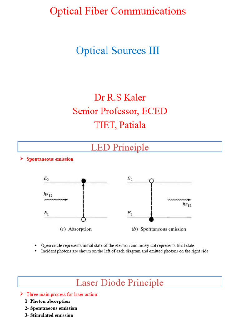 Laser Diode Principles and Structures | PDF | Laser | Laser Diode