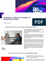 Armenia's Cultural Concepts of Negotiation Style