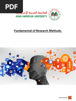 Fundamental of Research Methods