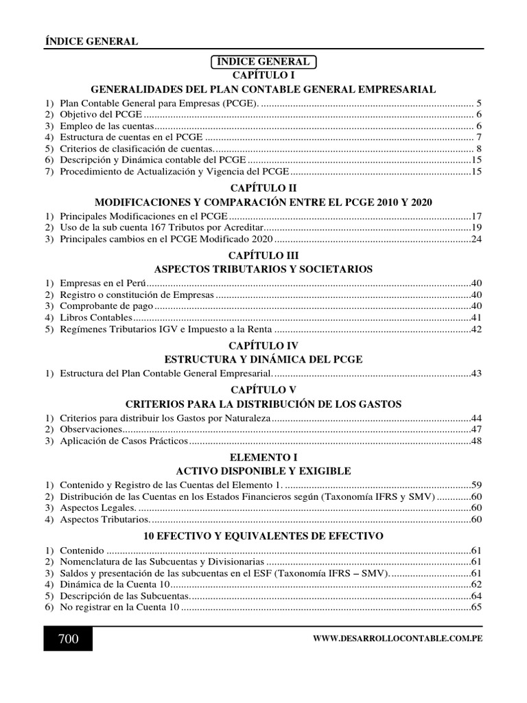 Indice Tomo I y II | PDF | Contabilidad | normas internacionales de ...