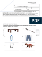 Evaluacion II Semestral Ciencias Primero