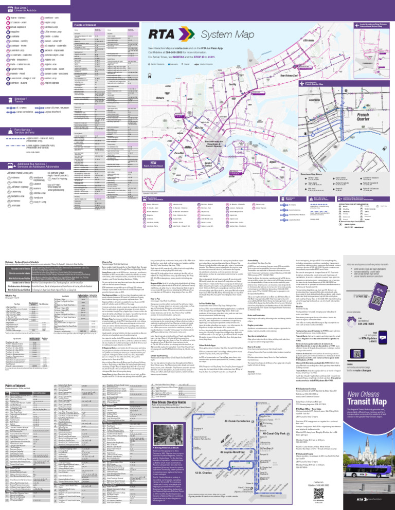 Rta System Map Nola 2023 | PDF | New Orleans | Public Transport