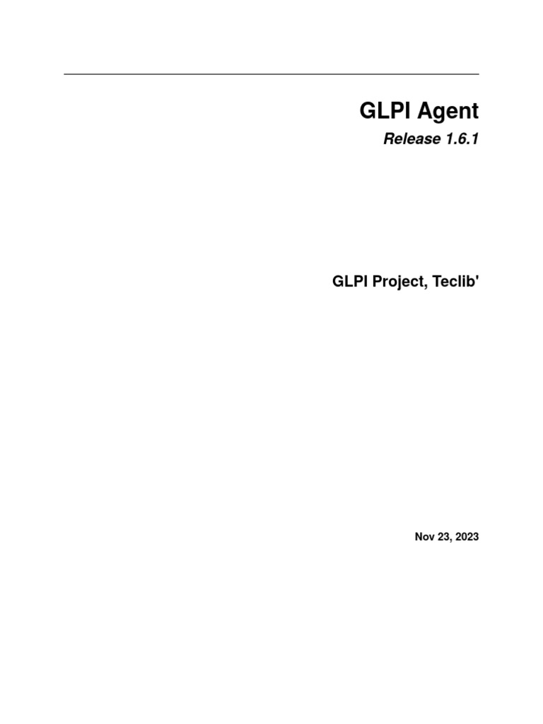 GLPI Agent Installation Guide v1.6.1 | PDF | Command Line Interface ...