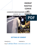 Chemistry Project File On Setting of Cement
