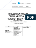 Procedimiento para Calcular Fecha de Termino - 28jul19