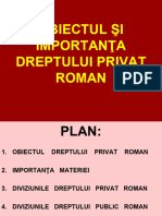 Tema 1obiectul Si Importanta Dreptului Privat Roman