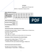 Name: I.D.: Date: Thursday 28 Course Code & Title of Lab: BIOL2361 - Measurement of Arginase Activity Results