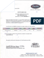 Certificado de Rastreo - Fiy456