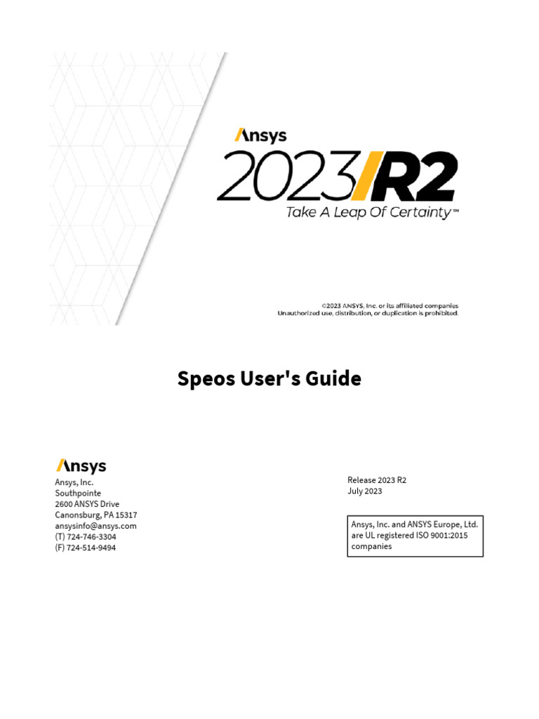 Ansys Speos User's Guide 2023 R2 | PDF | Lidar | Optics