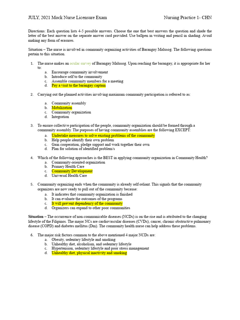 Mock Board 1 Pdf Breastfeeding Malaria