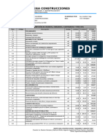 1.0. Presupuesto Detallado Con Planos de Garita 1