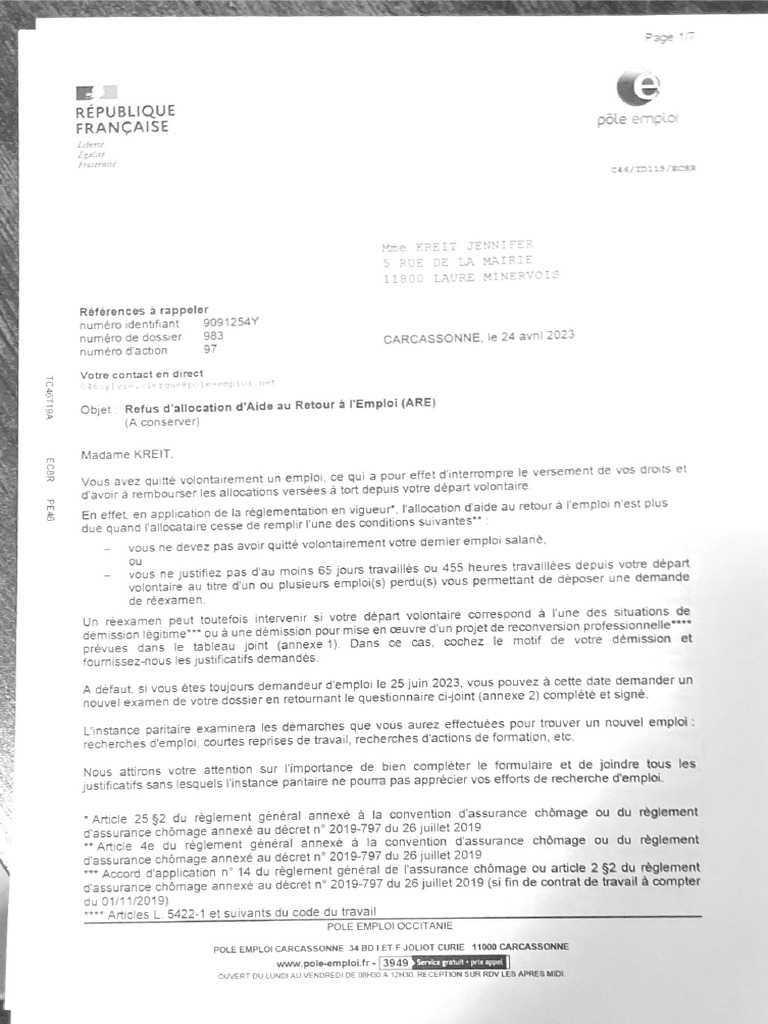 comment envoyer un document scanner à pôle emploi