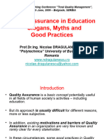 Quality Assurance in Education - Slogans, Myth and Good Practicess