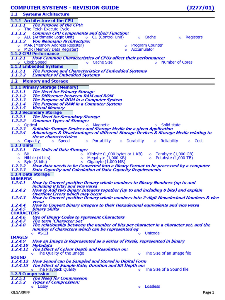 J277 Spec Revision Guide Nov 23 PDF Computer Data Storage