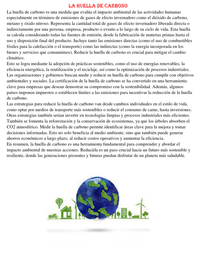 Estrategias para Reducir la Huella de Carbono | PDF | Gases de efecto ...